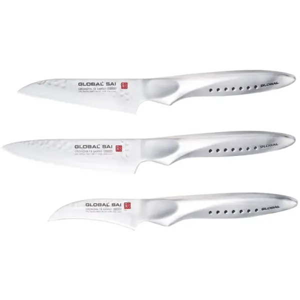 Global série Saï couteau d'office lame droite SAI-S03R 9 cm