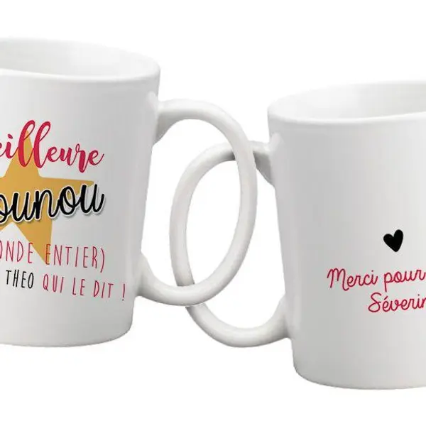 Mug personnalisable recto/verso de La Meilleure nounou