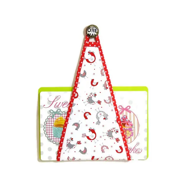 Range plateau ou porte plateau mural cuisine pour plateau rectangulaire, motifs jolies poules