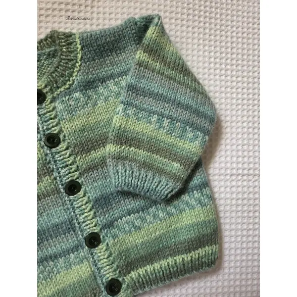 Gilet bébé 3 mois tricot main en laine rico baby