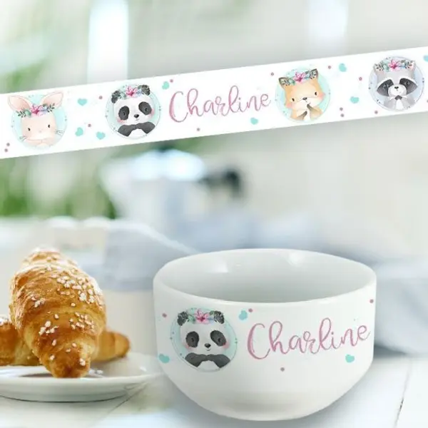 Bol personnalisable Animaux fleuris
