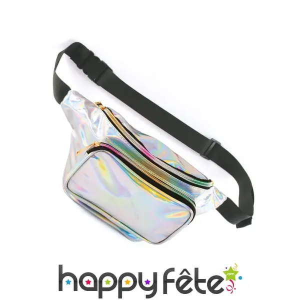 Sac banane argenté, pour adulte
