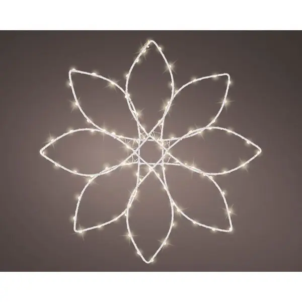 Décoration lumineuse Cadre fleur LED blanc chaud d 38cm