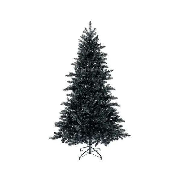 Sapin de Noël artificiel floqué noir - Berlin