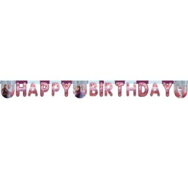 Guirlande de Lettres - " Happy Birthday " de la Reine des Neiges 2 - 2 m
