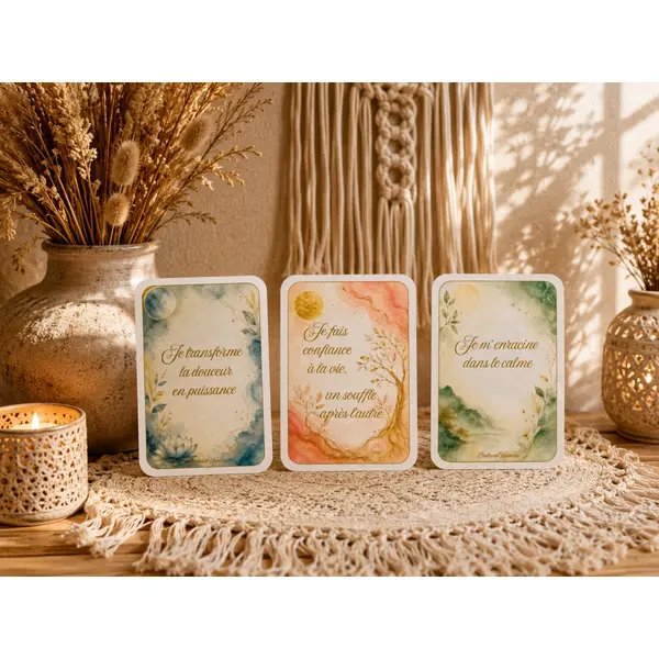 Lot de 30 cartes d'affirmations positives – développement personnel – cartes de motivation et de bien-être