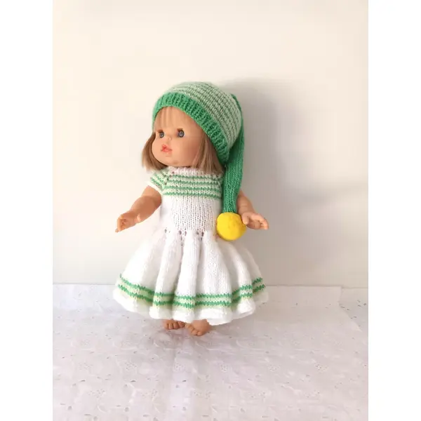 Fiche patron mk01 tuto pour tricoter des vêtements pour poupée minikane - gordi - paola reina de 32 cms