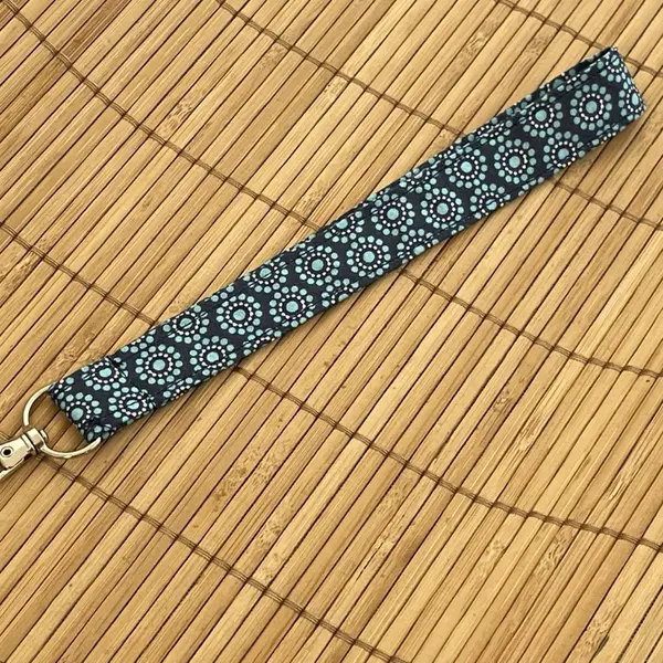 Porte-clés lanière tissu japonisant