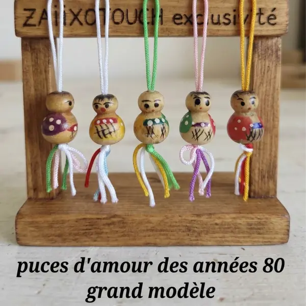 Perle puce d'amour grand modèle des annees 80 vintage exclusivité