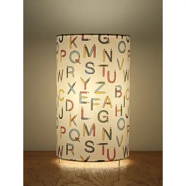 Lampe enfant alphabet – lampe de chevet colorée, décoration chambre bébé, bureau et salle de jeux