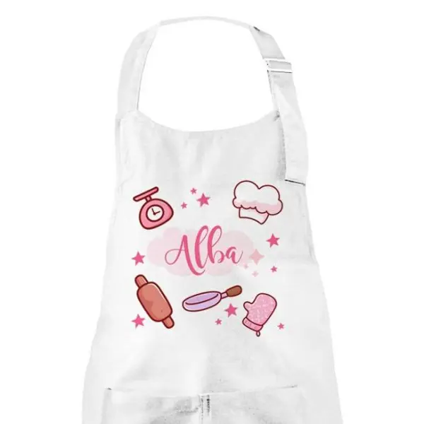 Tablier cuisine enfant personnalisé Girly