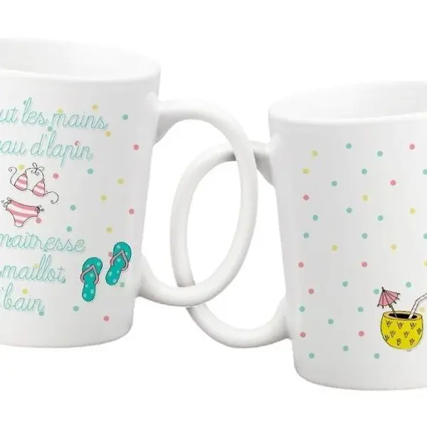 Mug recto verso "Haut les mains..."