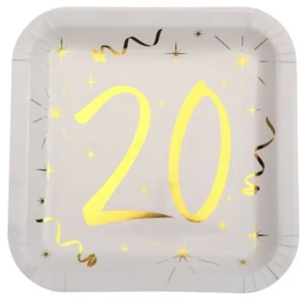 Ballon Anniversaire - Blanc et Or - 70 ans