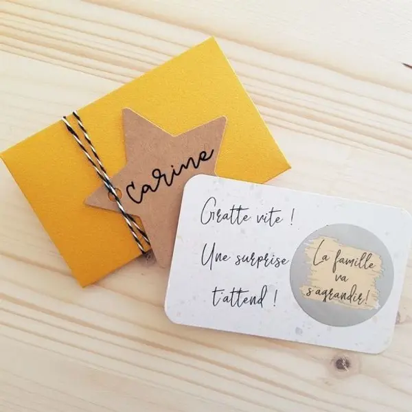 Mini pochette surprise pour annonce de grossesse !