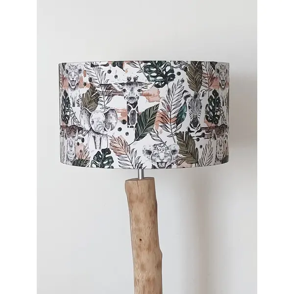 Abat-jour enfant jungle – déco chambre bébé, animaux sauvages, safari, tropical, nature, bohème, cadeau