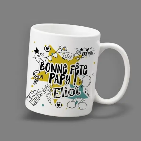Mug personnalisable Bonne fête papy !