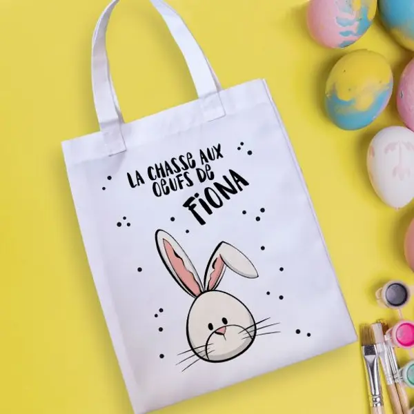 Tote bag Pâques modèle Lapin