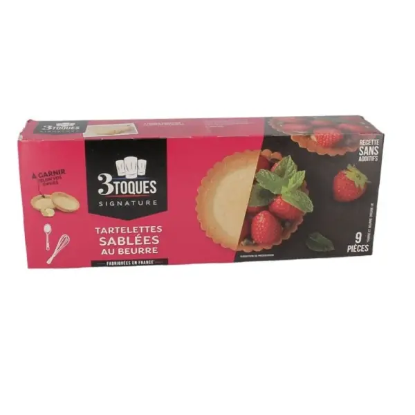 Tartelettes sablées au beurre (x 9)