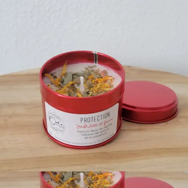Bougie protection - bois de santal