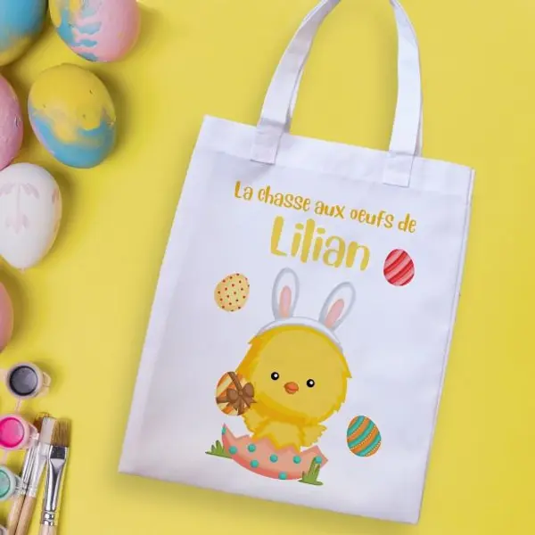 Tote bag Pâques modèle Poussin