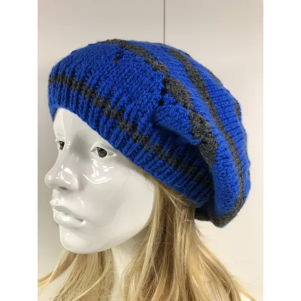 Béret laine tricoté main ref 6323