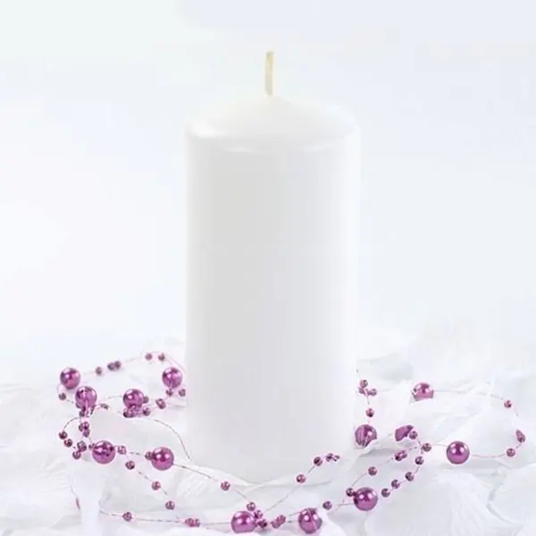 Bougie blanche cylindrique 12cm
