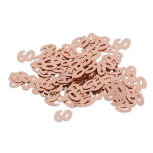 Sachet de confettis de table d'anniversaire "60 ans" - Rose gold