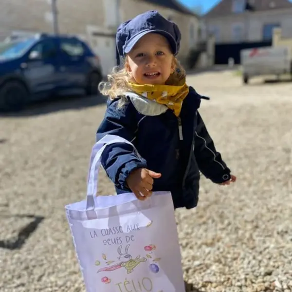 Tote bag Pâques modèle Super Lapin