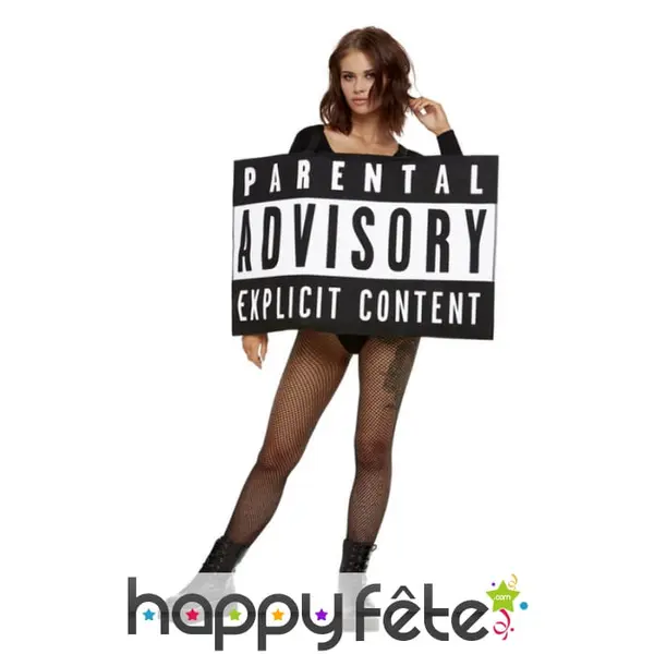 Costume Parental Advisory pour adulte