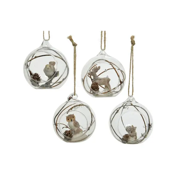 Boule verre transparente animal
