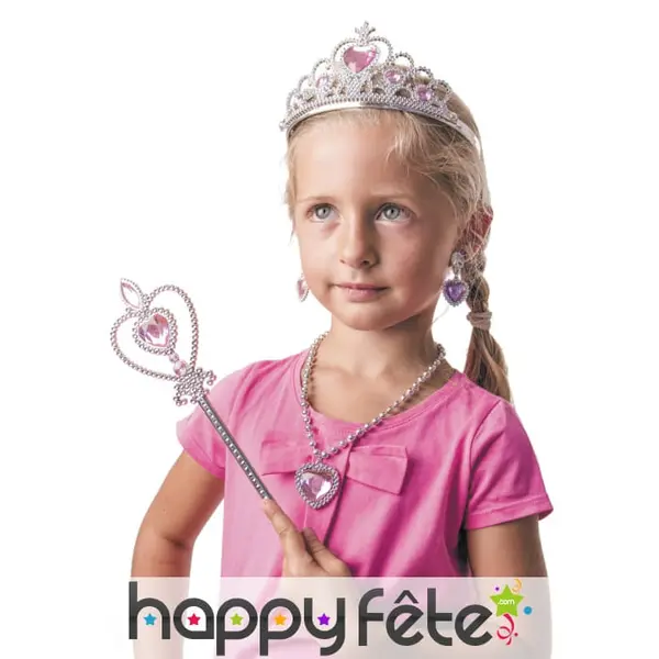 Accessoires rose de princesse pour enfant