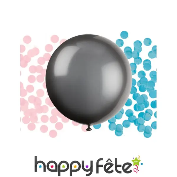 Ballon géant noir de baby shower, fille ou garcon