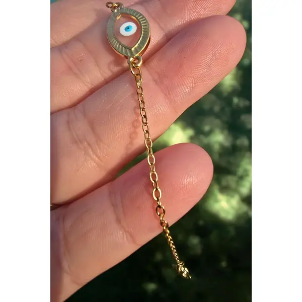 Bracelet œil protecteur doré – talisman élégant
