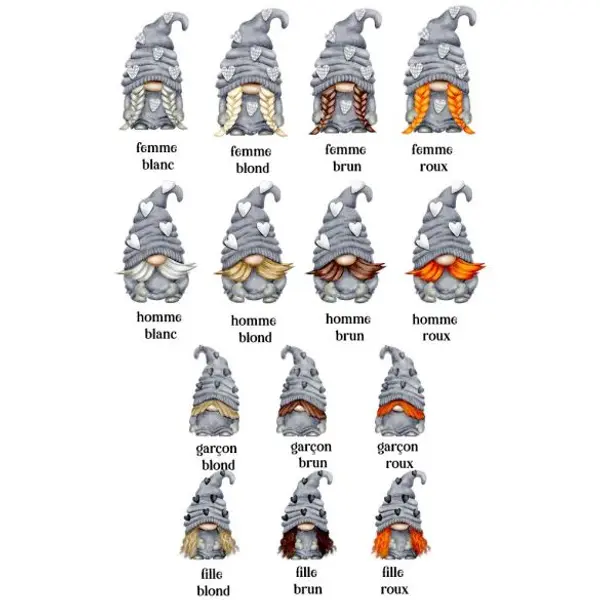 Tapis de souris personnalisé Famille Gnomes
