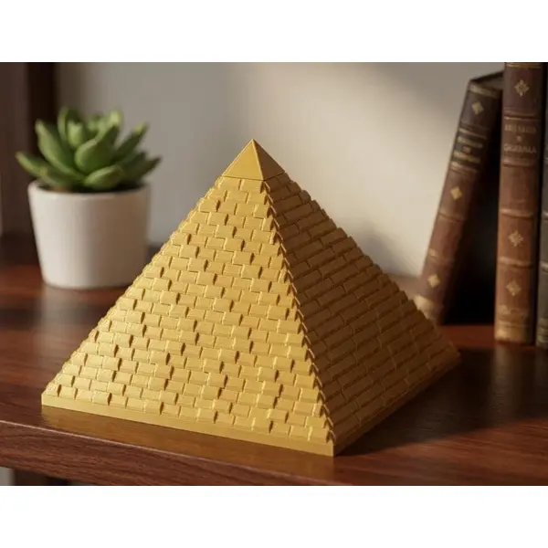 Egypte pyramide 3d – décoration moderne, objet géométrique minimaliste, impression 3d artisanale