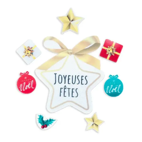 Décors en azyme assortis thème étoile de Noël