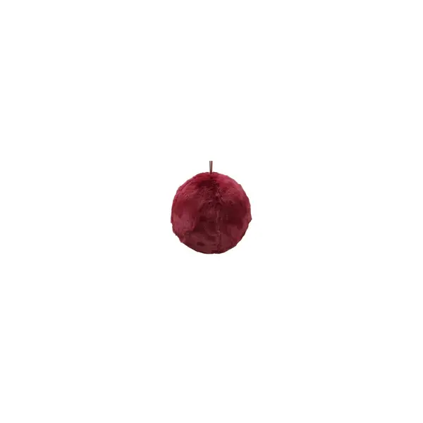 Boule rouge en fourrure