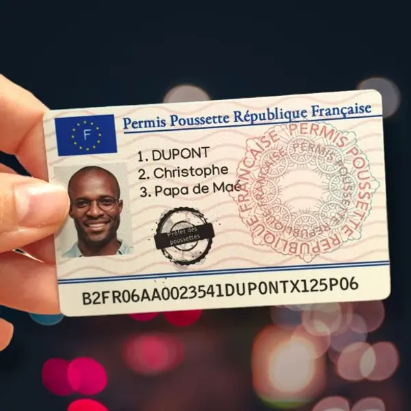 Nouveau Permis Poussette personnalisé pour futur(e) grand frère/soeur/papa...