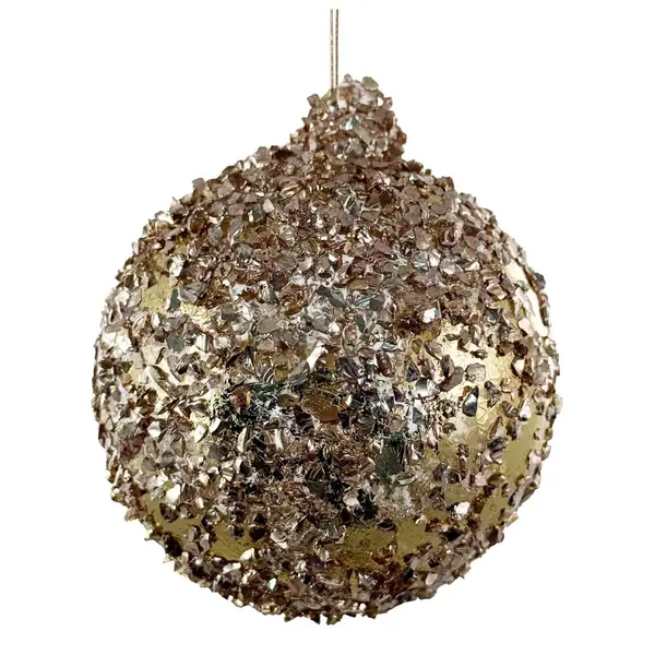 Boule en verre à la feuille d'or