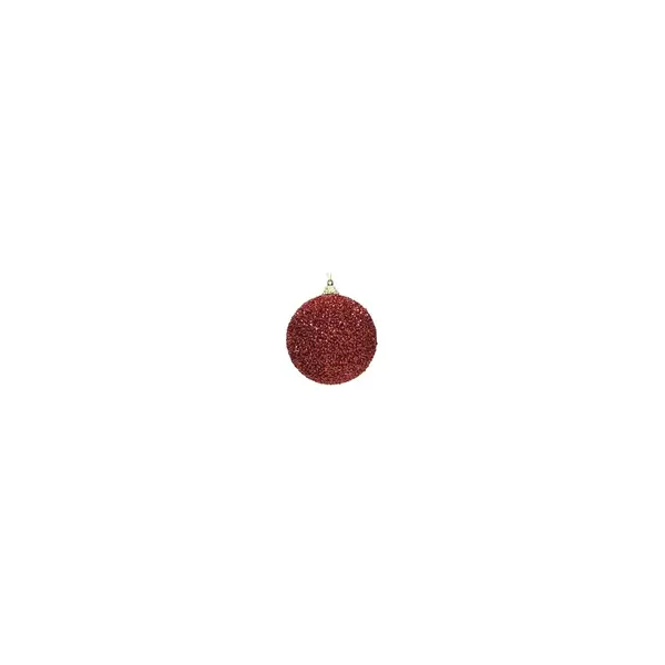 Boule rouge à paillettes