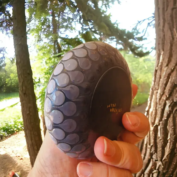 Bougeoir mandala mauve en plâtre résine – peint à la main