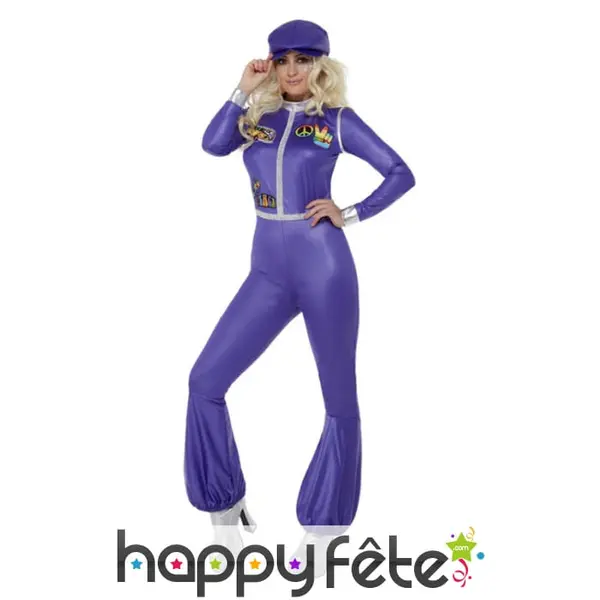 Combi violette de danseuse des années 70