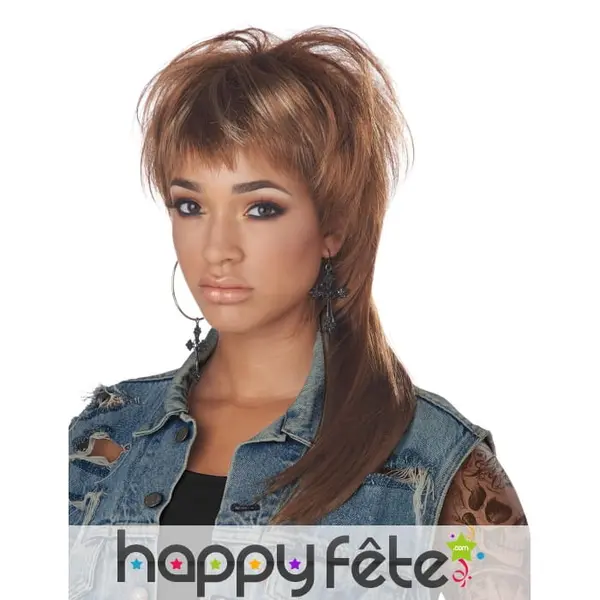 Perruque mulet chatain pour femme
