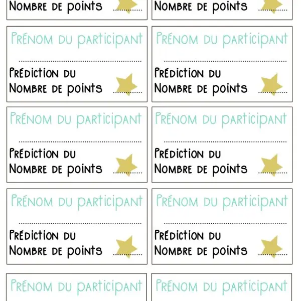 Jeu des défis pour EVG (version à imprimer)