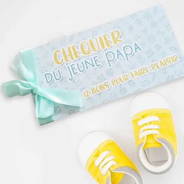 Chéquier du jeune papa - Cadeau original - Boîte à papa | Idée cadeau fête des pères