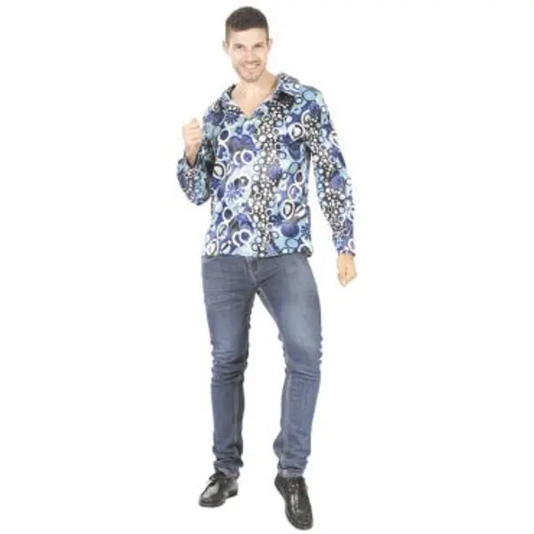 Chemise Psychédélique Bleue - Taille Unique