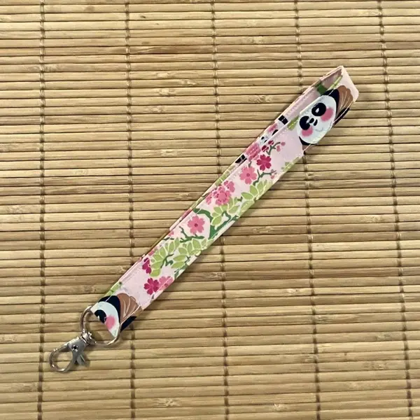 Porte-clés lanière panda