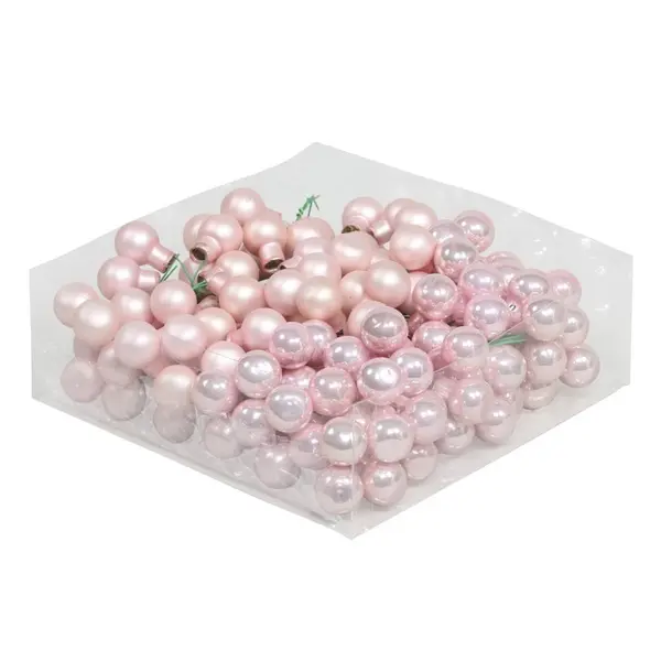 Boules de Noël classiques - rose poudré