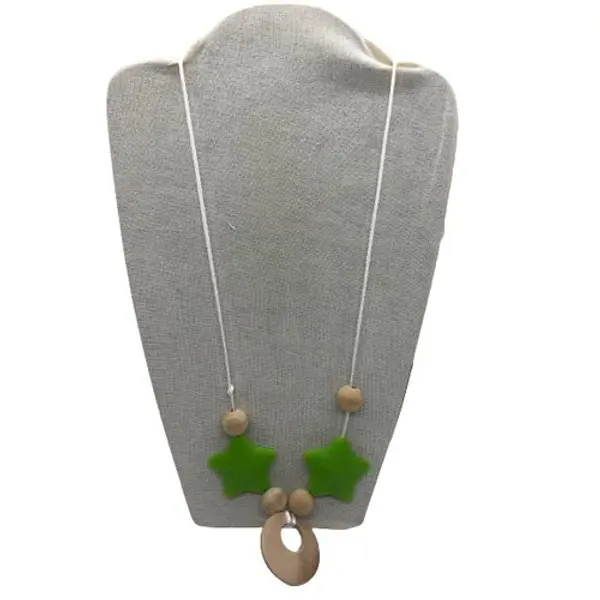 Collier de portage / allaitement étoiles vertes