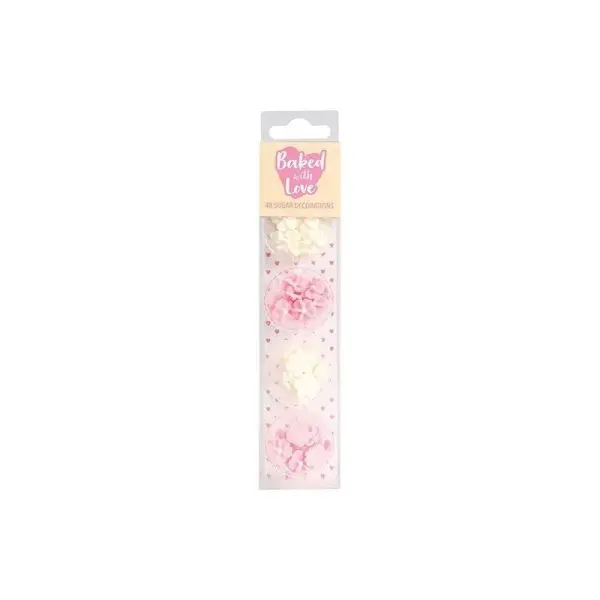 Décors comestibles fleurs assortis (x 48)